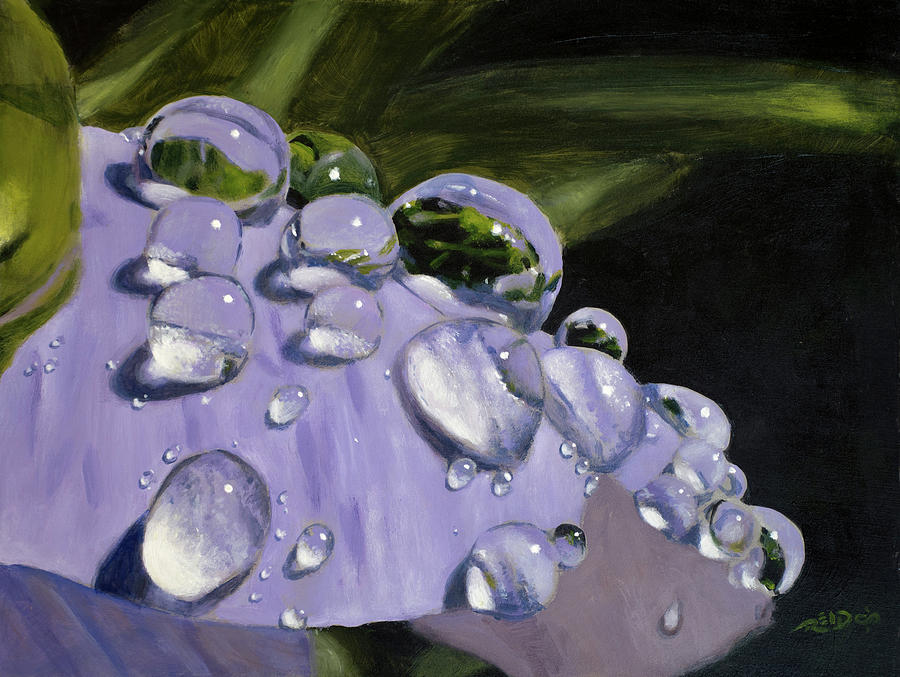 To See A World In A Drop Of Dew Painting by Christopher Reid