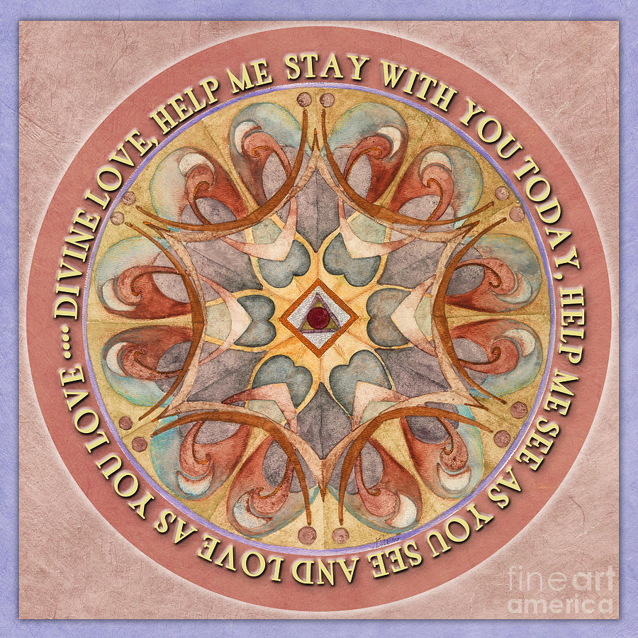 To See As Love Sees Mandala Prayer Painting by Jo Thomas Blaine