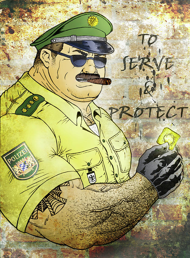 Brick Digital Art - To Serve And Protect by Bear Pictureart