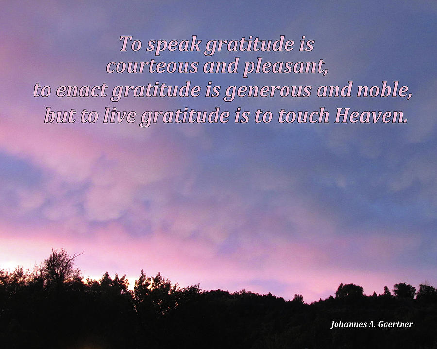 To Speak Gratitude is Pleasant Digital Art by Julia L Wright