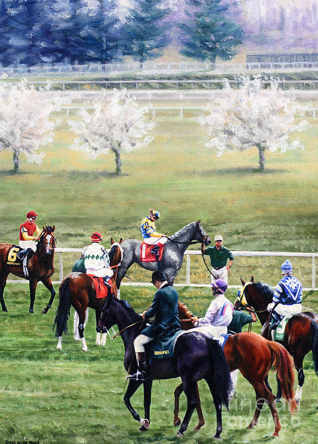 Derby Painting - To the Gate at Keeneland by Thomas Allen Pauly