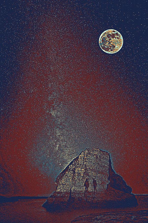 To the Moon and Back by Adam Asar 4 Painting by Celestial Images