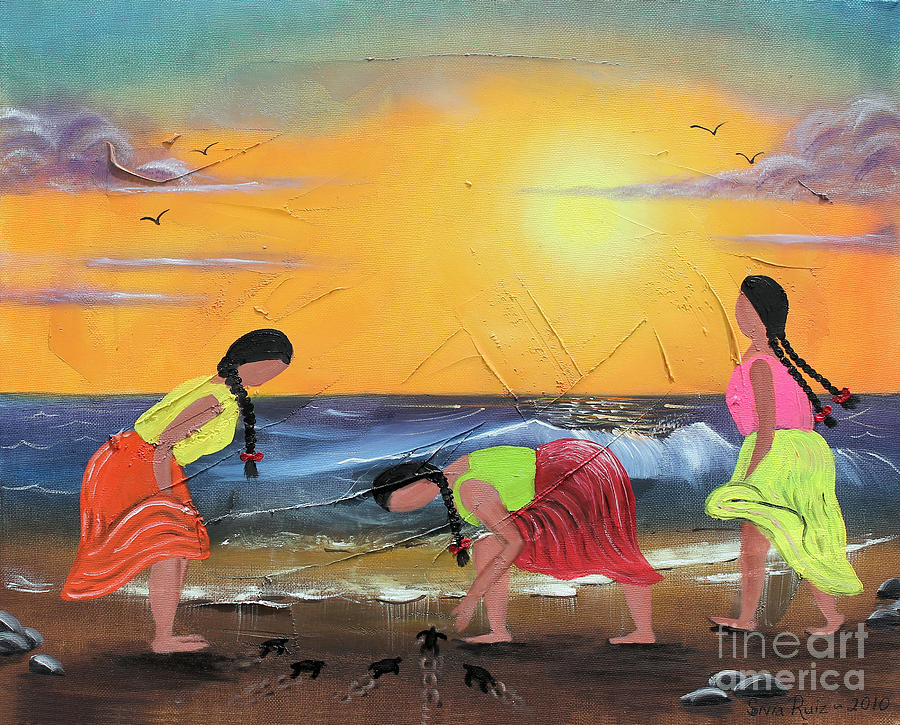 To The Sea Painting by Sonia Flores Ruiz
