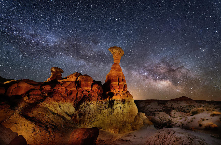 Toadstool Milky Way Photograph by Michael Ash