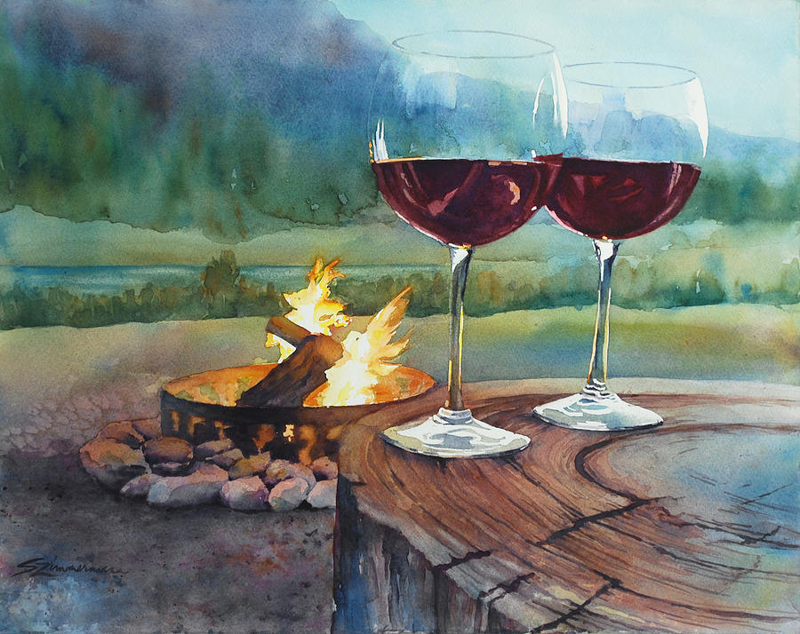 Toast to the Great Outdoors Painting by Sue Zimmermann