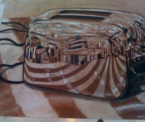 Toaster Drawing - Toaster Reflection by Travis  Ko