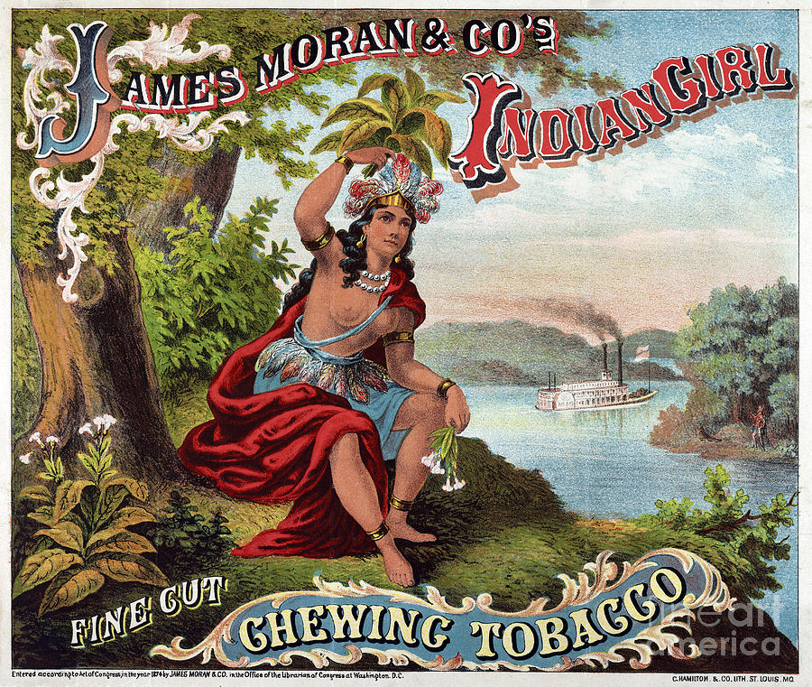 TOBACCO LABEL, c1874.  Drawing by Granger