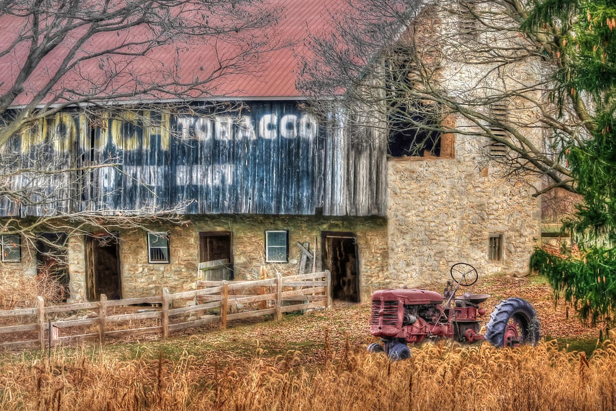 Barn Photograph - Tobacco Tractor by Lori Deiter