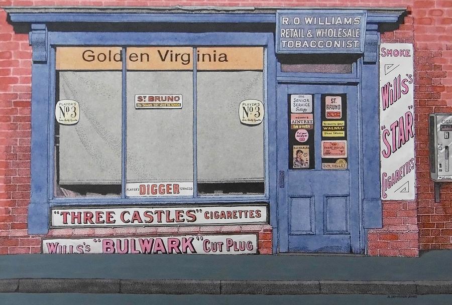 Shops Painting - Tobacconist in Buckley by Alwyn Dempster Jones