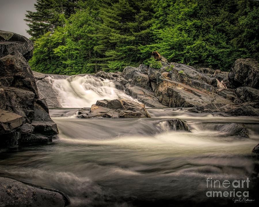 Tobey Falls - Maine Photograph by Jan Mulherin