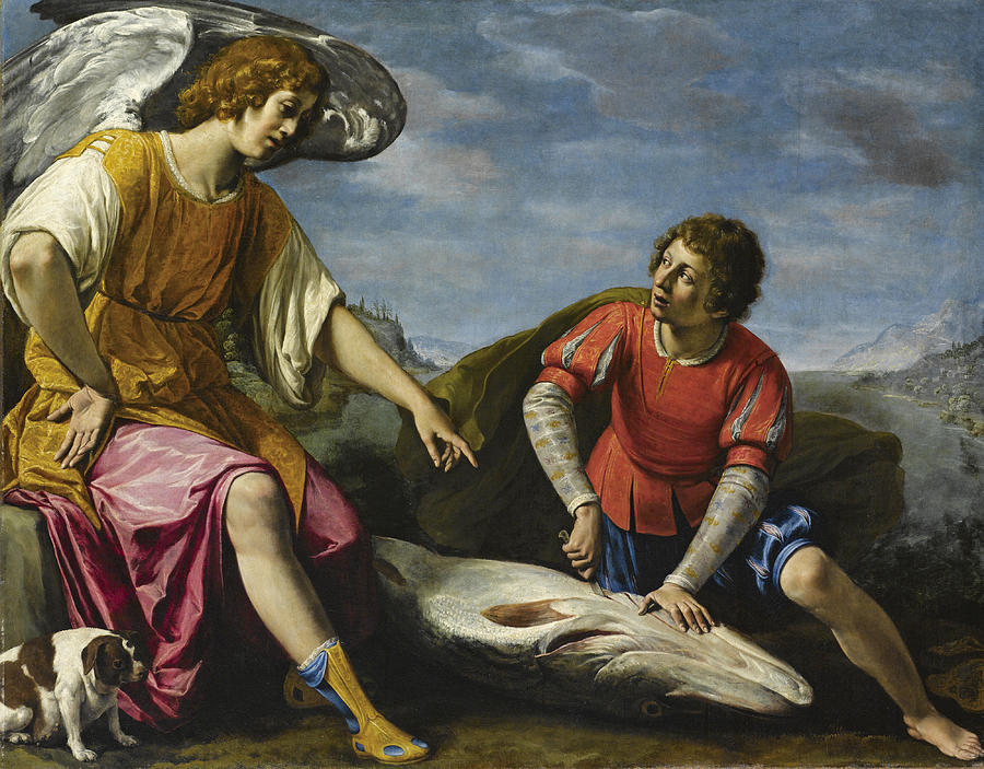 Tobias and the Angel Painting by Filippo Tarchiani