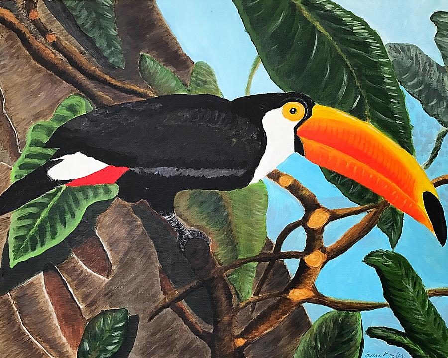 Toco Toucan Painting by Susan Kayler