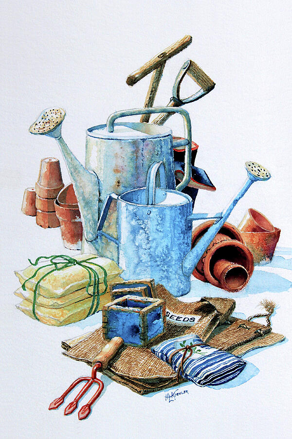 Still Life Painting - Todays Toil Tomorrows Pleasure IV by Hanne Lore Koehler