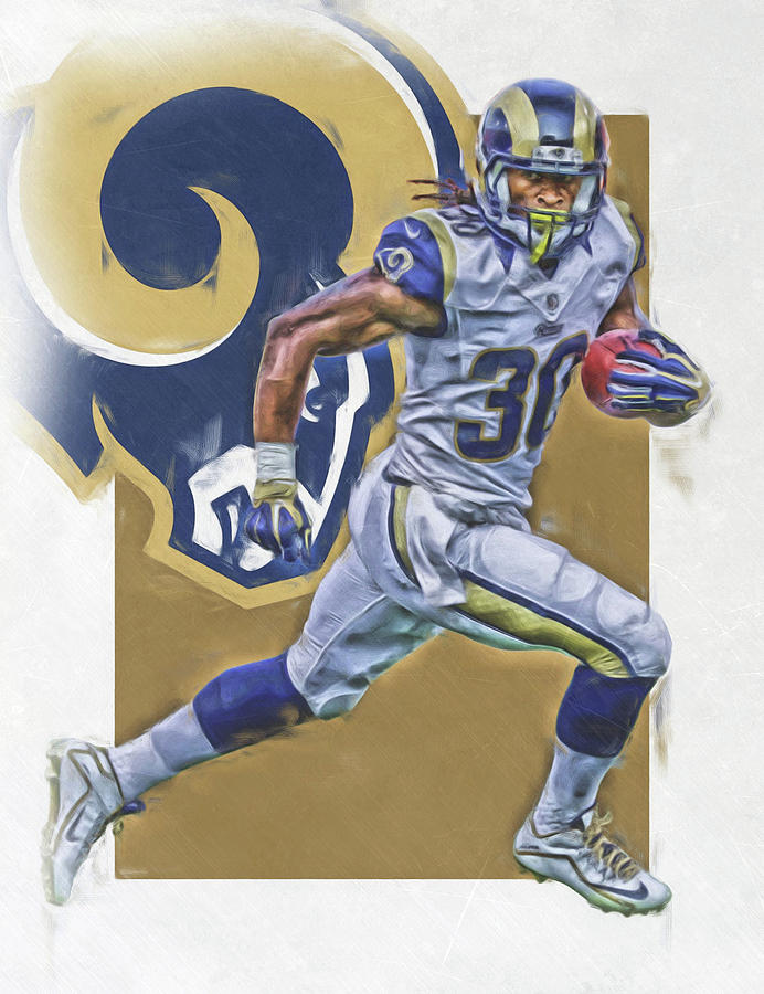 Golf wear men Todd Gurley La Rams Mvp Custom Rare Oldskool Artwork