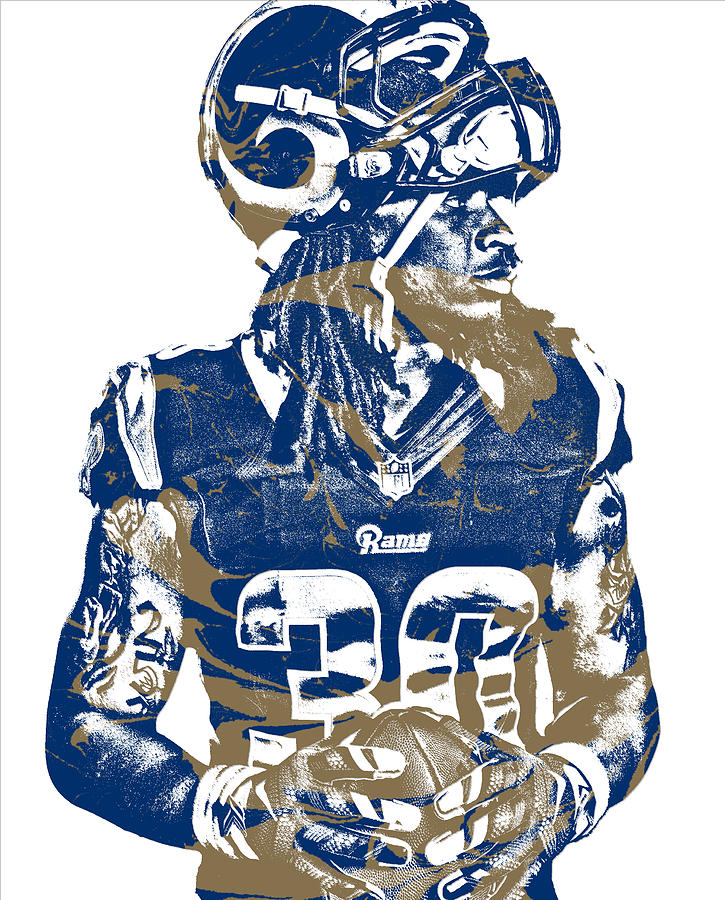 Todd Gurley Los Angeles Rams Oil Art by Joe Hamilton