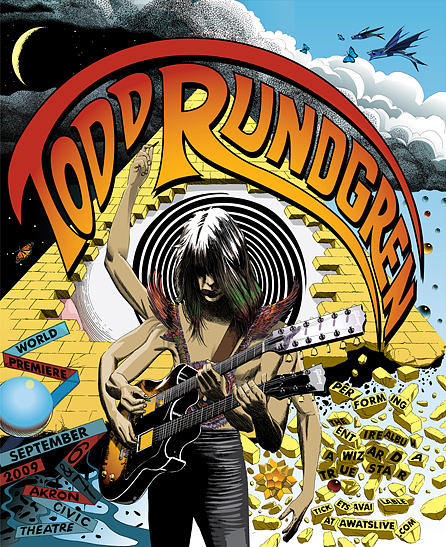 Todd Rundgren A Wizard A True Star Tour Poster Drawing By Jefferson Wood