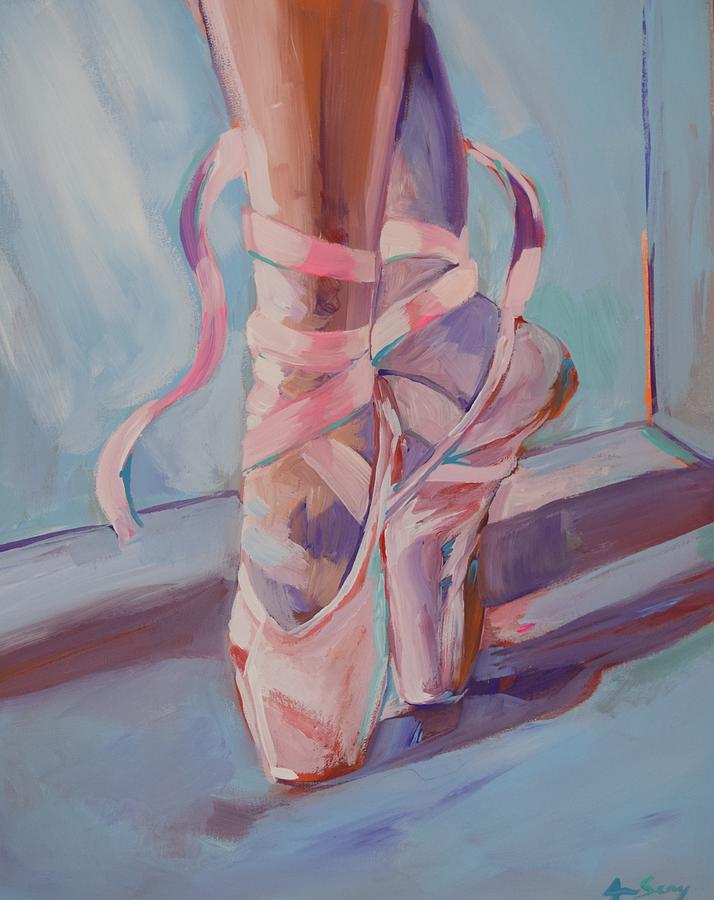 Toe Shoes Painting by Anne Seay