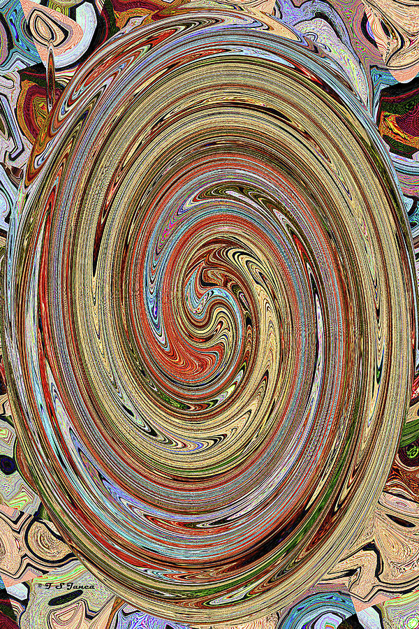 Toe Tickler #5 Twirl Abstract Digital Art by Tom Janca