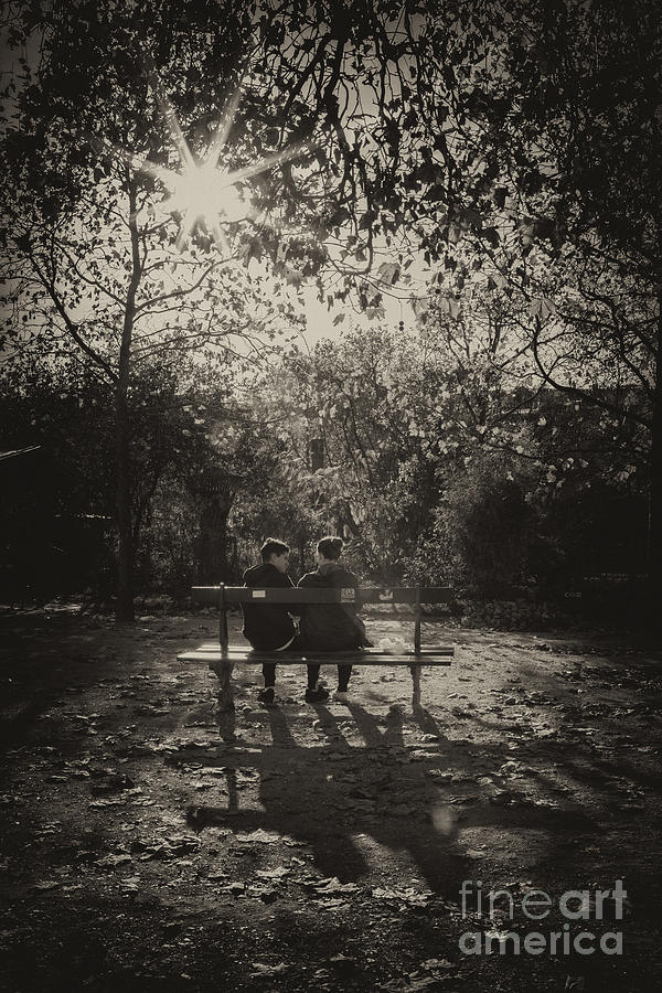 Together Photograph - Together in park by Hitendra SINKAR