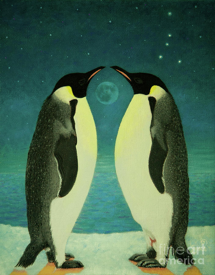 Together Under the Moon Painting by Shelley Irish