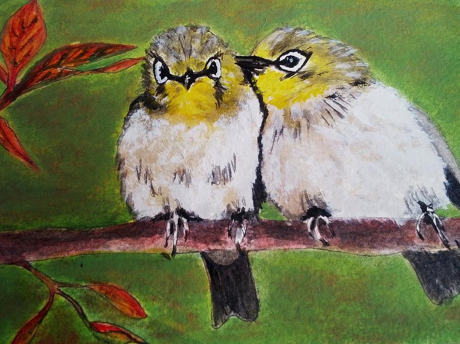 Bird Painting - Togetherness by Vivian Casey Fine Art
