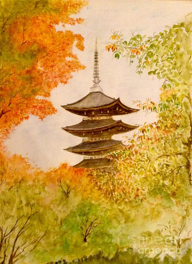 Kyoto Painting - Tojo Shrine by Ravi Patil