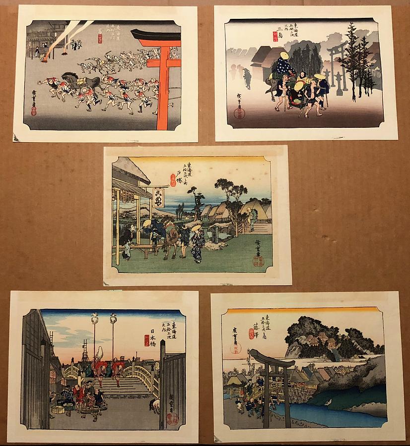 Tokaido Stations 10 of 53 Drawing by Utagawa Hiroshige Ando