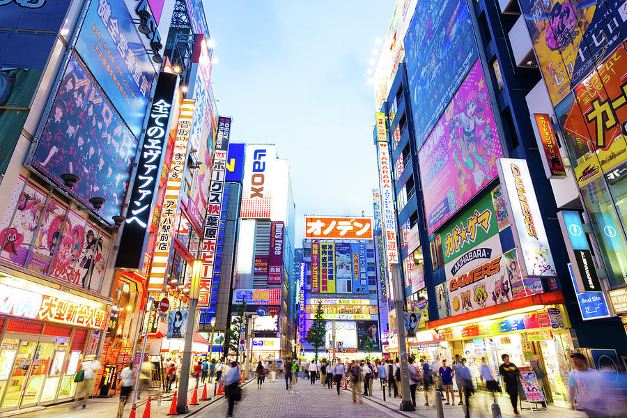 Tokyo Akihabara Dusk Lights Building Signs H Photograph by Pius Lee ...