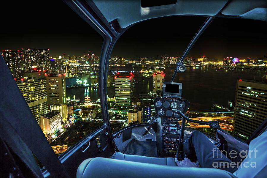 Tokyo cityscape Helicopter Photograph by Benny Marty