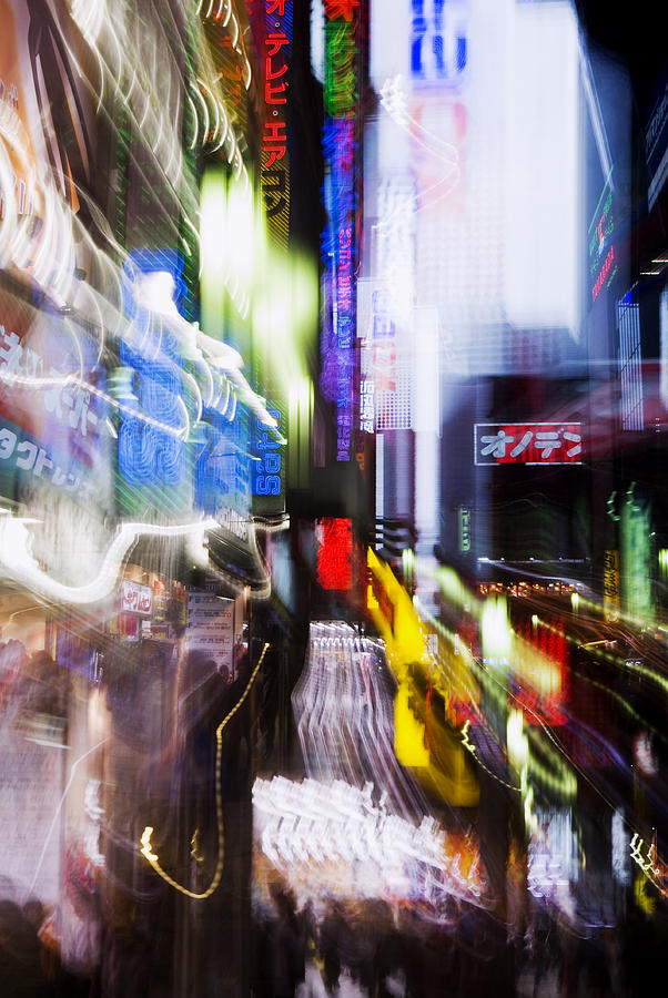 Tokyo Color Blurs Photograph by Bill Brennan - Printscapes