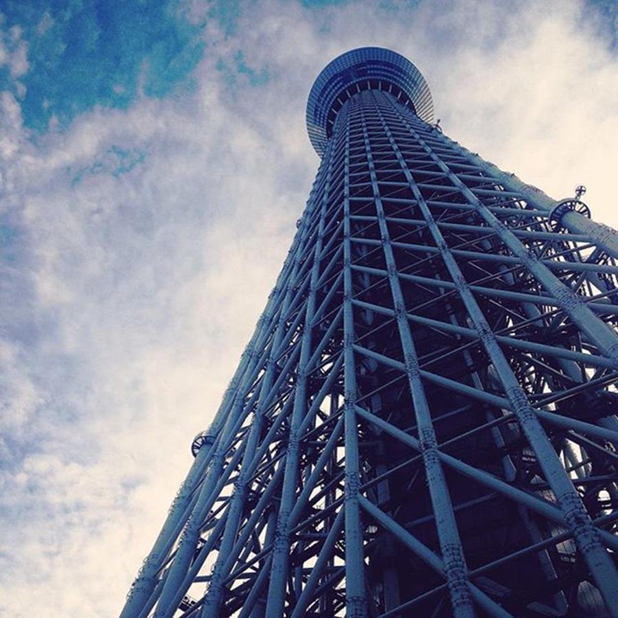 Architecture Photograph - Skytree Tower From The Bottom, Tokyo, Japan by Yoshiaki Tanaka