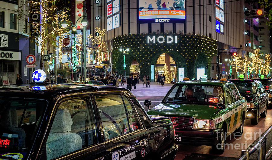 Tokyo Taxis, Japan Photograph by Perry Rodriguez