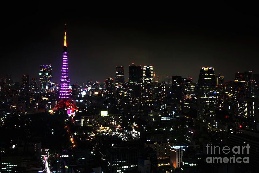 Tokyo Tower cityscape Photograph by Benny Marty