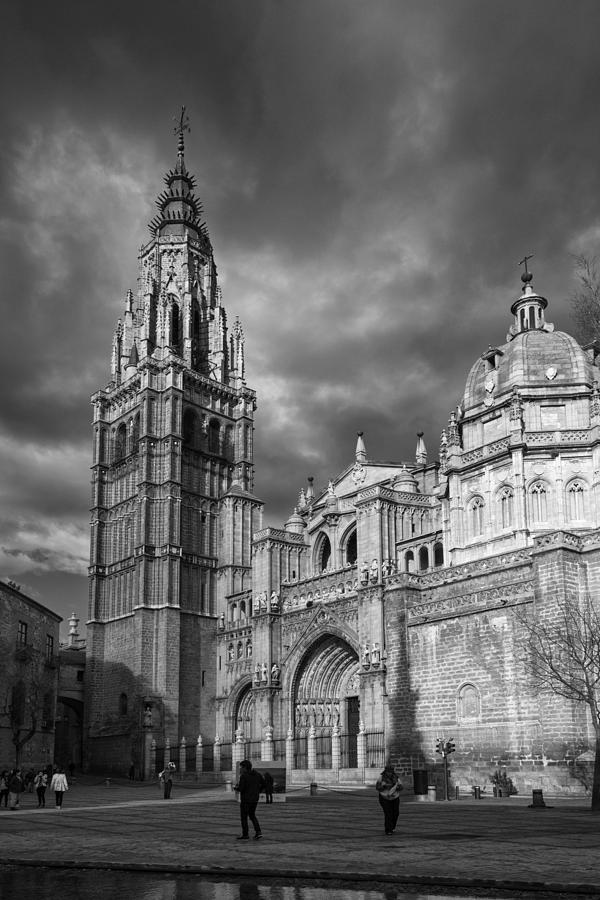 Toledo Cathedral BW Photograph by Joan Carroll
