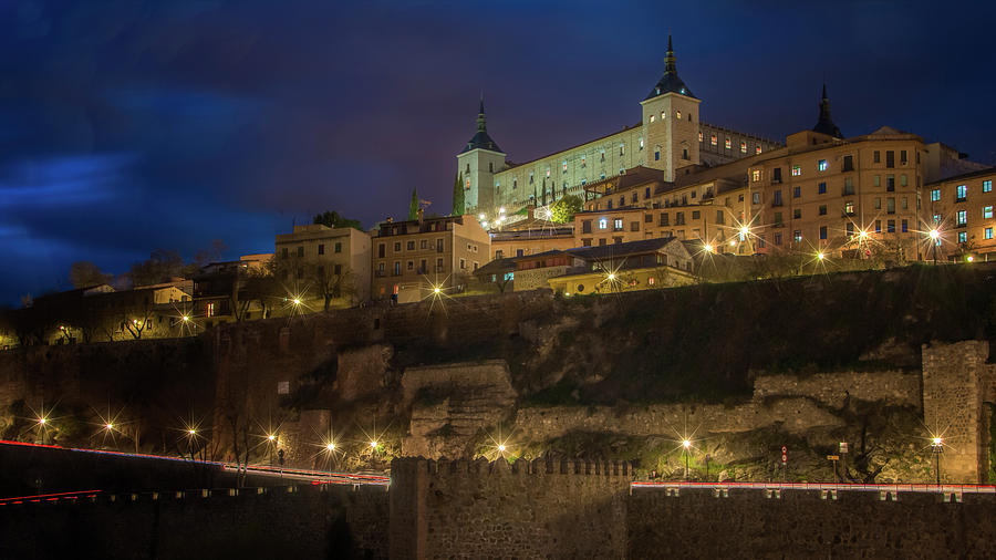 Toledo Spain by Night II Photograph by Joan Carroll