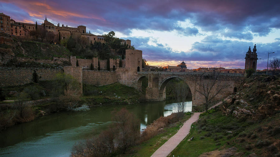 Toledo Photograph - Toledo Spain Dusk by Joan Carroll