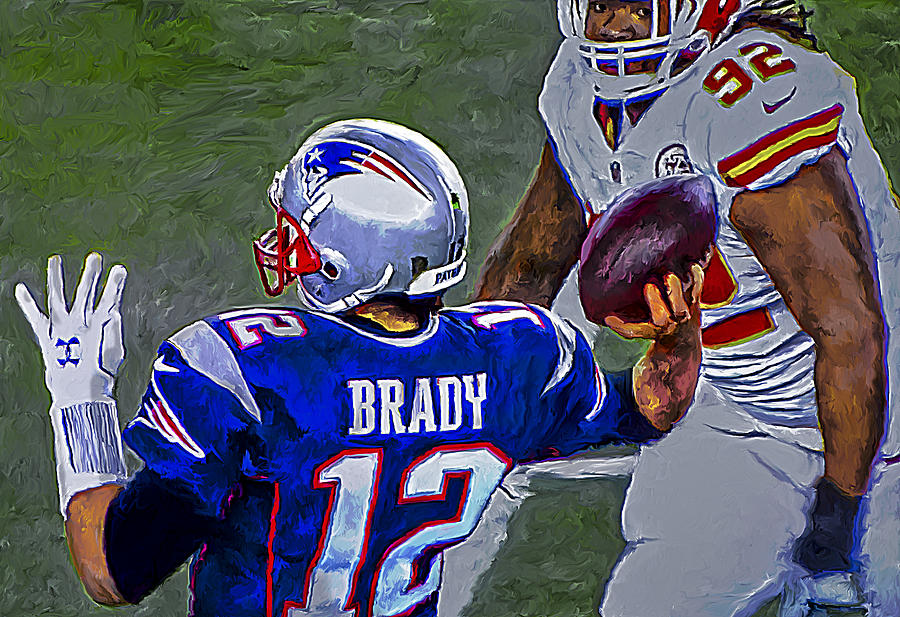Tom Brady 2016 Painting by Rick Mosher