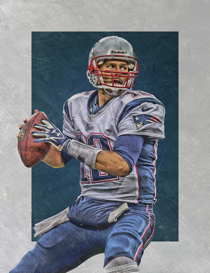 Tom Brady New England Patriots Trading Card Poster 500 Youth T