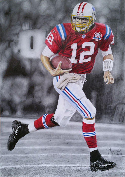 Tom Brady - New England Patriots Drawing by Romeo Bucur