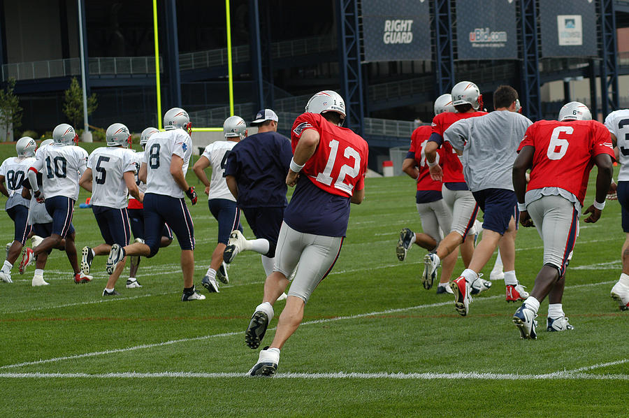 Tom Brady Practice Running Photograph by Mike Martin