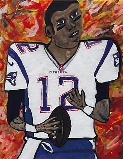 Tom Brady U of M Painting by Jonathon Hansen - Pixels