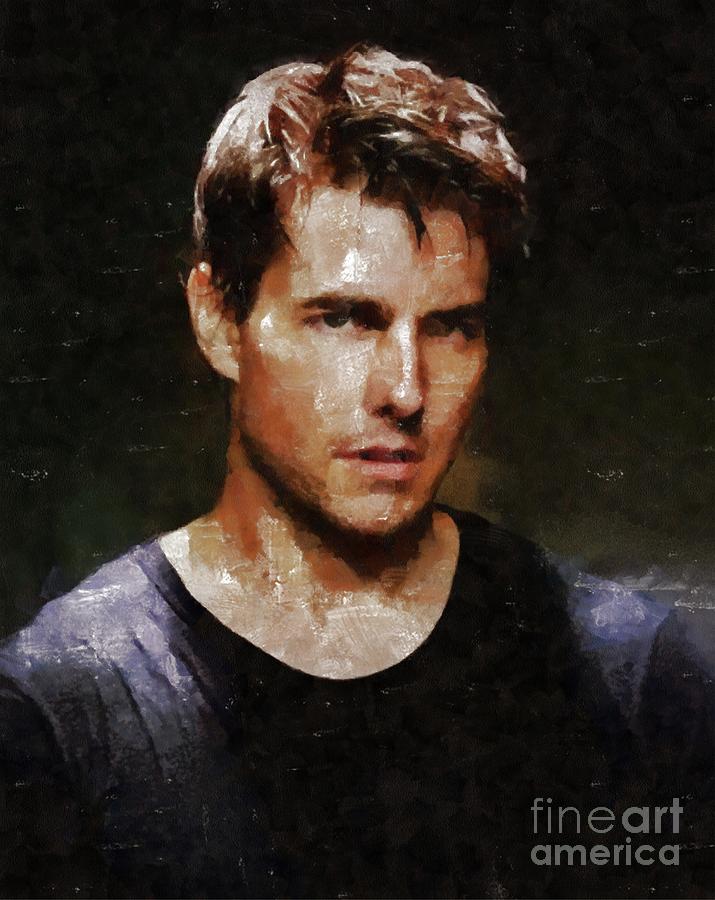 Tom Cruise, Hollywood Legend By Mary Bassett Painting