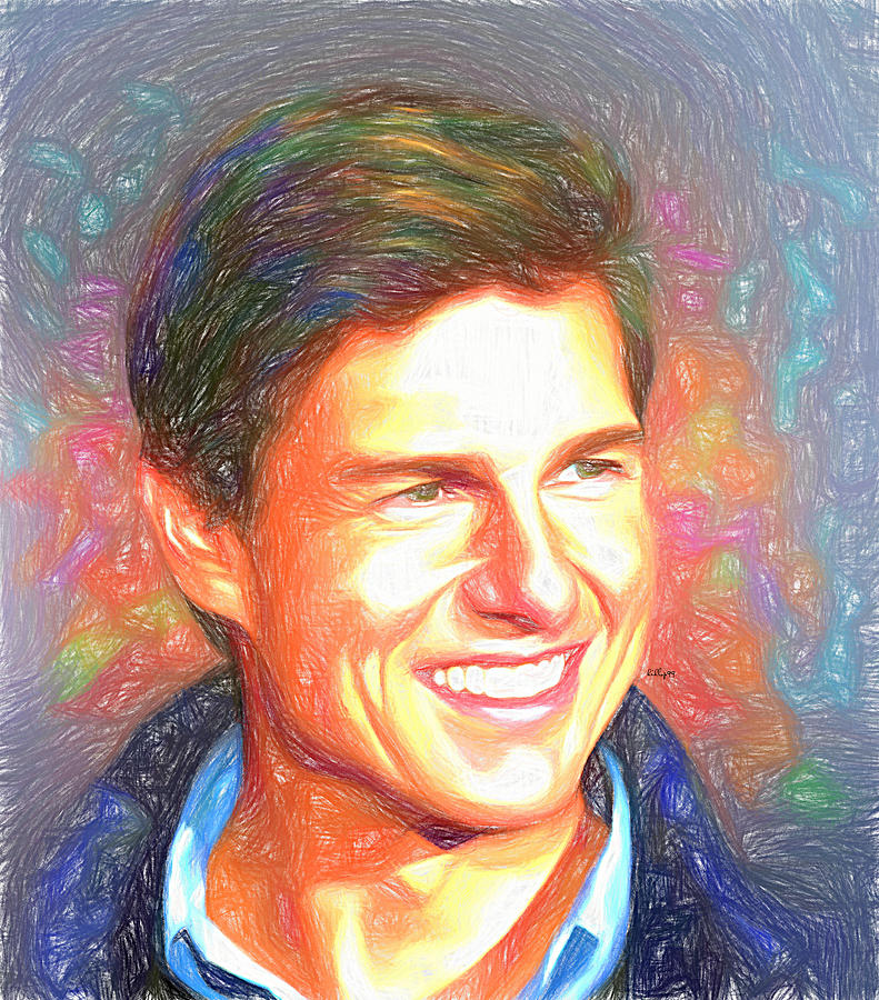 Tom Cruise portrait Drawing by Nenad Vasic