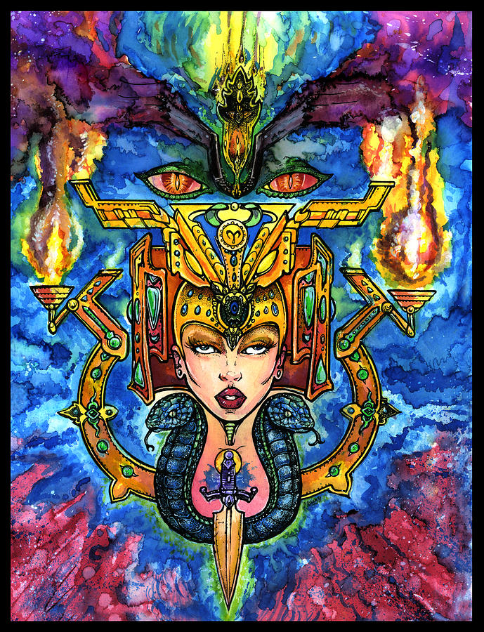 Fantasy Mixed Media - Fifth Dimensional Insight by Thomas Ambrose DENNEY Fantasy Mixed Media - Fifth Dimensional Insight by Thomas Ambrose DENNEY