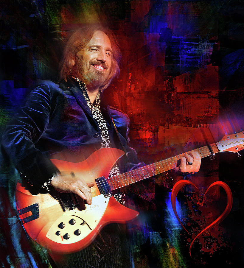  Tom Petty and the Heartbreakers Mixed Media by Mal Bray