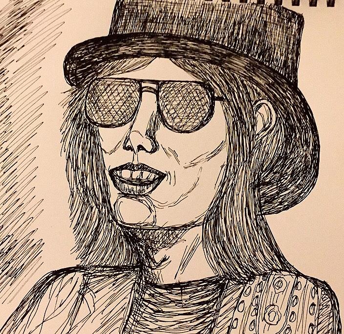 Portrait Drawing - Tom Petty by Caroline Lifshey