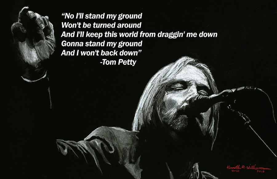 Tom Petty Drawing - Tom Petty by Kenneth Williams