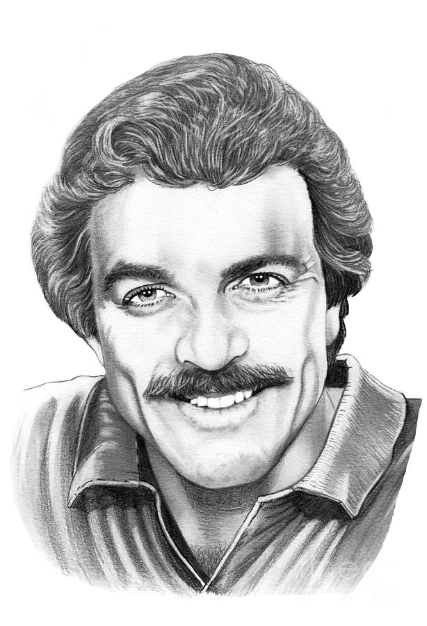 Tom Selleck Drawing by Murphy Elliott Pixels