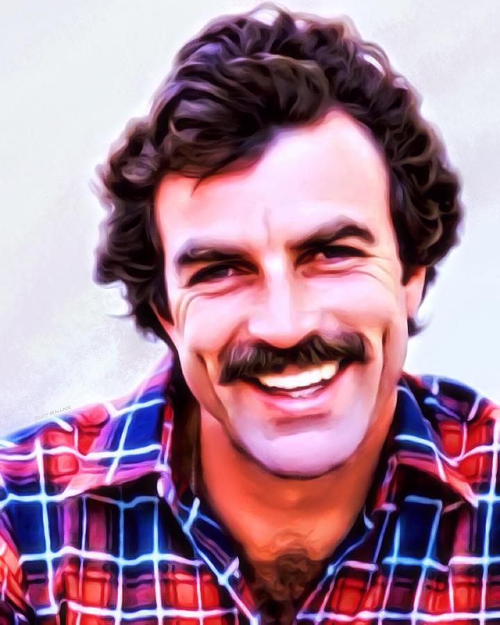 Tom Selleck Digital Art by Scott Wallace