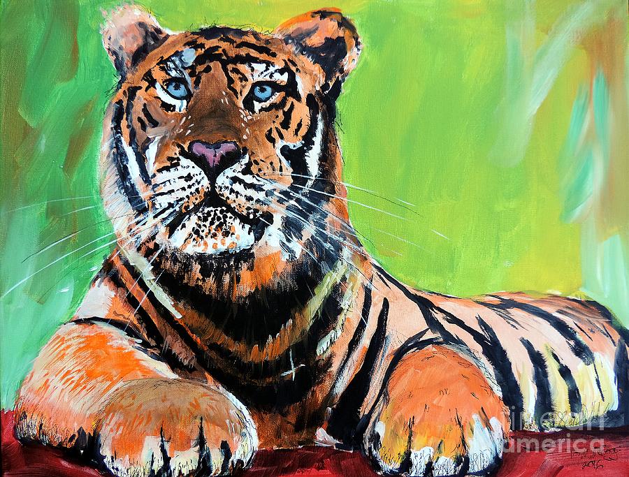 Tom Tiger Painting by Tom Riggs
